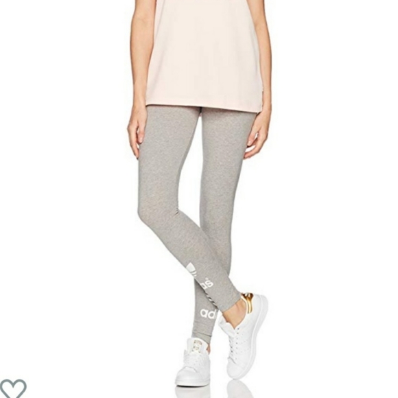 adidas Pants - Adidas Trefoil Heather Gray Leggings